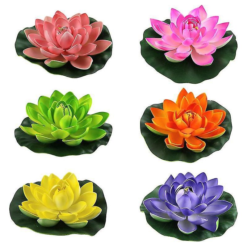 Set Mit 6 Künstlichen Lotusblumen