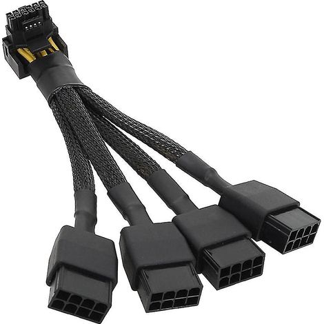 4x8-pin Pci-e Auf 16-pin (12+4) Pci-e 5.0 Adapter, 12 V, 90°-winkelstecker, 15 Cm