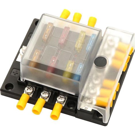 6-fach Elektrischer Verteilerkasten Für Den Kofferraum Mit Flachsicherungshalter Und Verteilerfeld