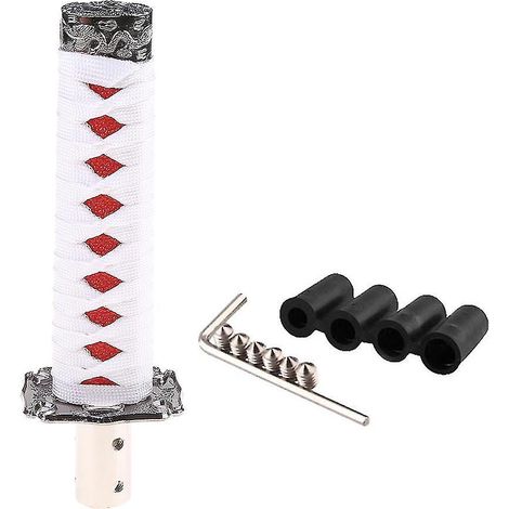 Robuster Schaltknauf Im Katana-stil Mit 4 Adaptern, Griff In Form Eines Samuraischwerts