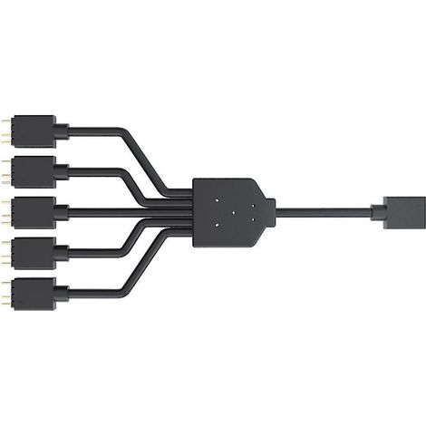 Flexibles Rgb-adapterkabel Argb 1 Auf 5, 3-polig, 5v Für Lüfter, Kompatibel Mit Msi-computergehäusen Und -zubehör.