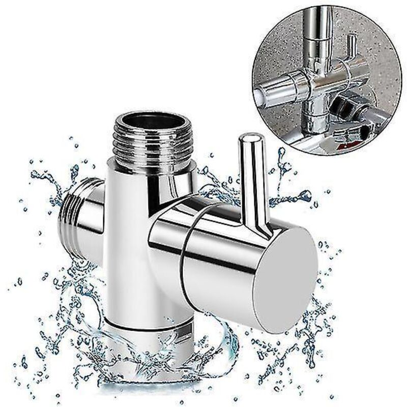 3-wege-t-stück (1/2") Für Duscharm, Umstellventil, Verchromt