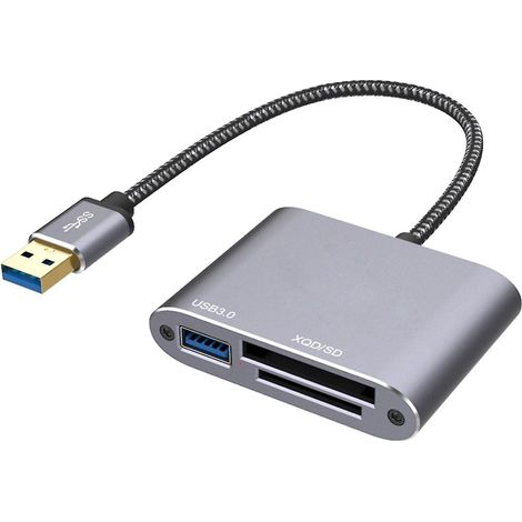 Tragbarer Usb 3.0-kartenleser Für Sd- Und Xqd-karten Mit Fortschrittlichem 3-in-1-design