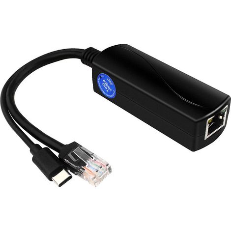 Gigabit Poe Splitter Typ-c Ieee 802.3af 10/100/1000 Mbps Power Over Ethernet