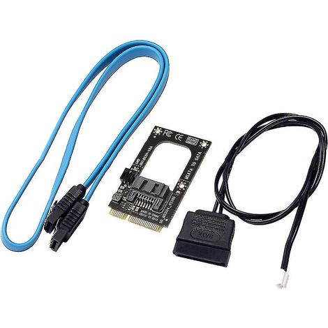 Mini-sata-auf-7-pin-sata-verlängerungsadapter, Halbhöhenformat, Für 2,5"- Und 3,5"-festplatten.