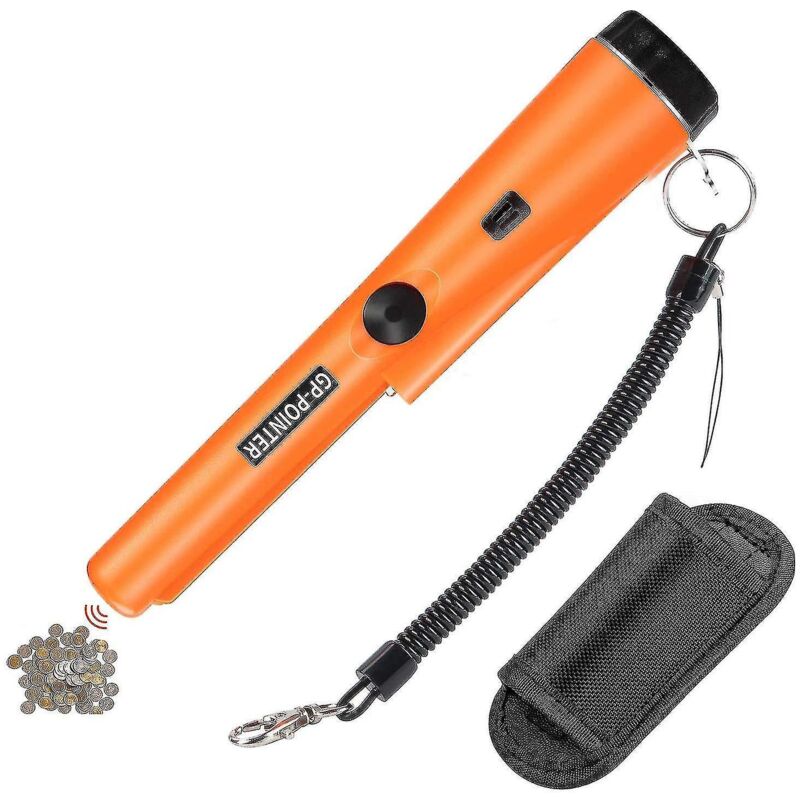 Tragbarer 360°-seitenscanner-metalldetektor Mit Präziser Led-abtastung, Orange