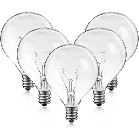 5er-pack Ersatzbirnen, 220–230 V, 25 W, 200 Lumen, Für Lavaleuchten Und Lichterketten. – 7,00 X 5,00 X 5,00 Cm – Transparent