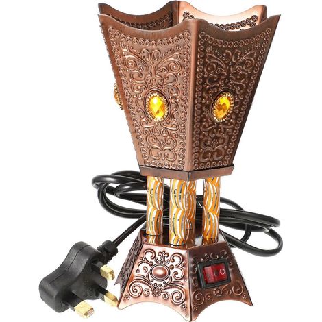 Elektrischer Tisch-räuchergefäß Im Arabischen Stil Mit Stecker (inkl. Stecker) – 11,5 X 17 Cm