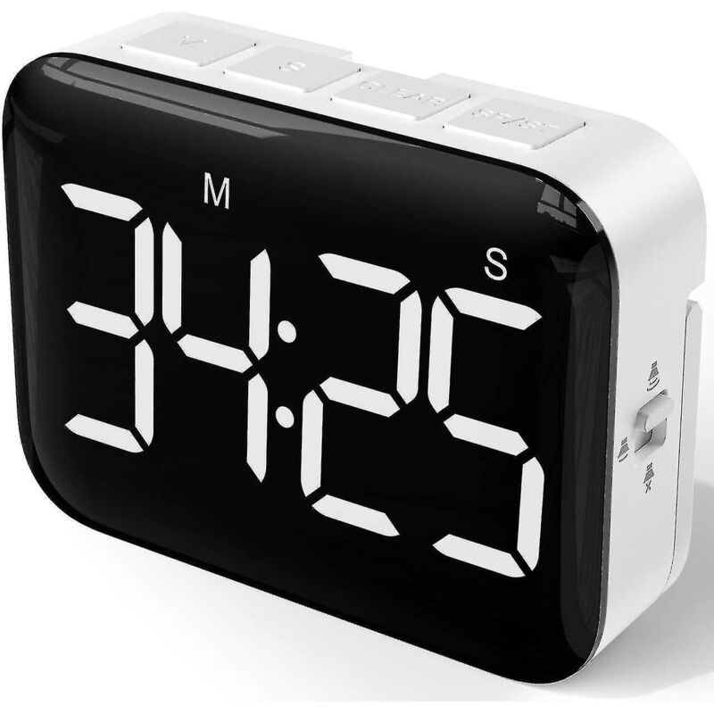 Digitaler Küchentimer – Magnetischer Countdown-timer Mit Großem Led-display Und Lautem Signalton, Um Ein Verheddern Zu Verhindern.