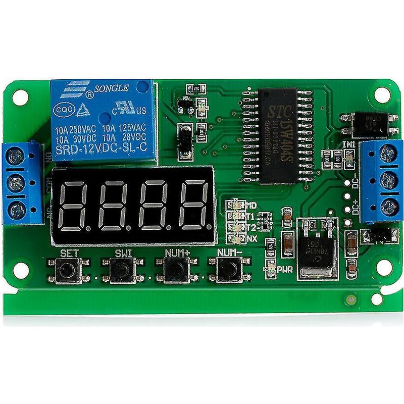 Selbstverriegelndes Multifunktionsrelais 5v/12v Dc, Zeitmodul Für Speicherprogrammierbare Steuerung.