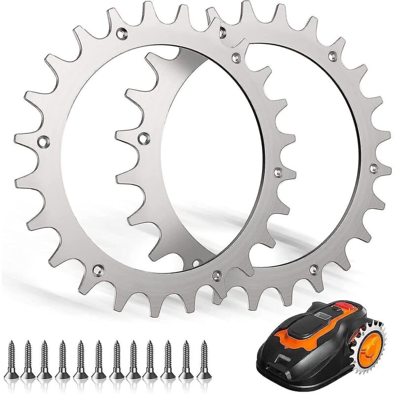 Edelstahlspikes Für Worx Modell L, Edelstahlspikes Für Worx Landroid L, Raddurchmesser 225 Mm – 12 Edelstahlschrauben – Für Rasenpflege, Reinigung Und