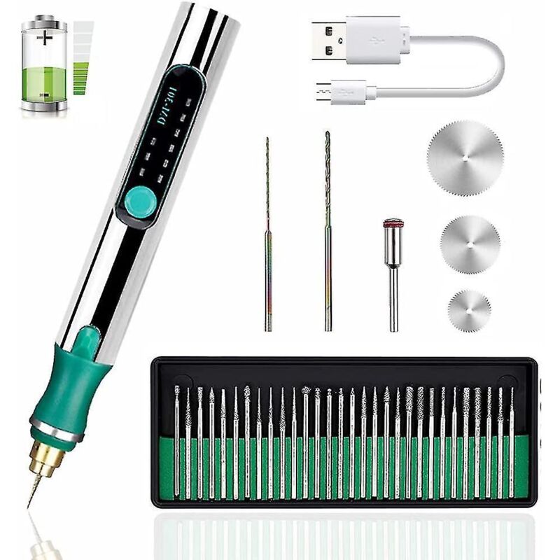 Usb-wiederaufladbarer Gravierer, Mini-gravierstift, Kabelloses Rotationswerkzeug