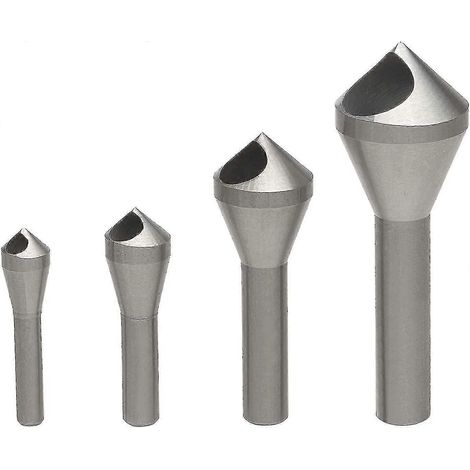 Anfas- Und Entgratbohrer-set, Titanbeschichtete Anfasbohrer Für Die Bearbeitung Von Metall, Wolle, Kunststoff Und Anderen Materialien (silber) (4-teilig)