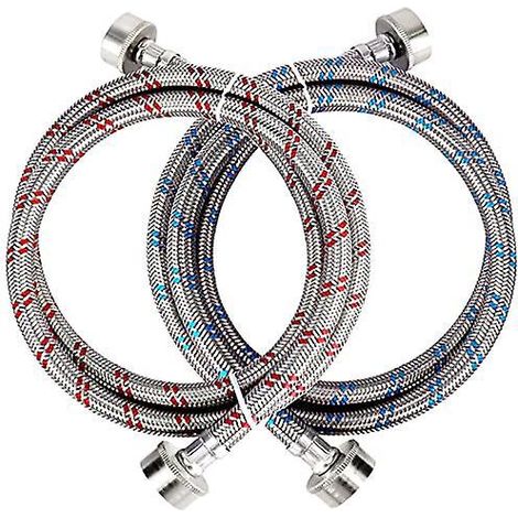 Techecook Premium 1,2 M (4 Ft) Anti-burst Waschmaschinenschläuche (2er-pack)