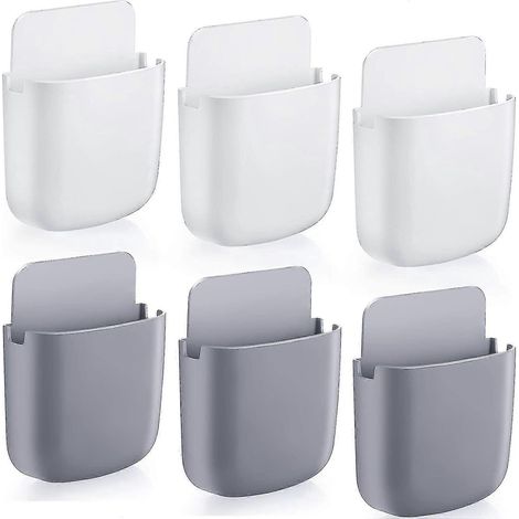 Set Mit 6 Selbstklebenden Fernbedienungshaltern, Wandhalterung, Aufbewahrungsbox Für Handy-fernbedienungen, Ideal Für Büro, Zuhause Und Schule (rot, Gelb, Schwarz).