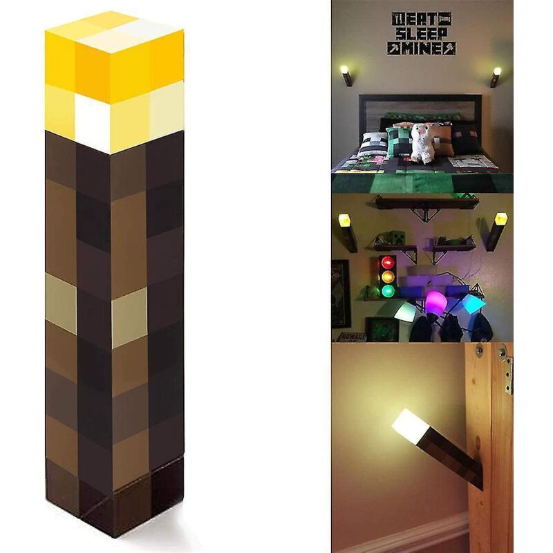 Minecraft-taschenlampe, Wiederaufladbares Led-nachtlicht, Dekoration Und Geschenkidee