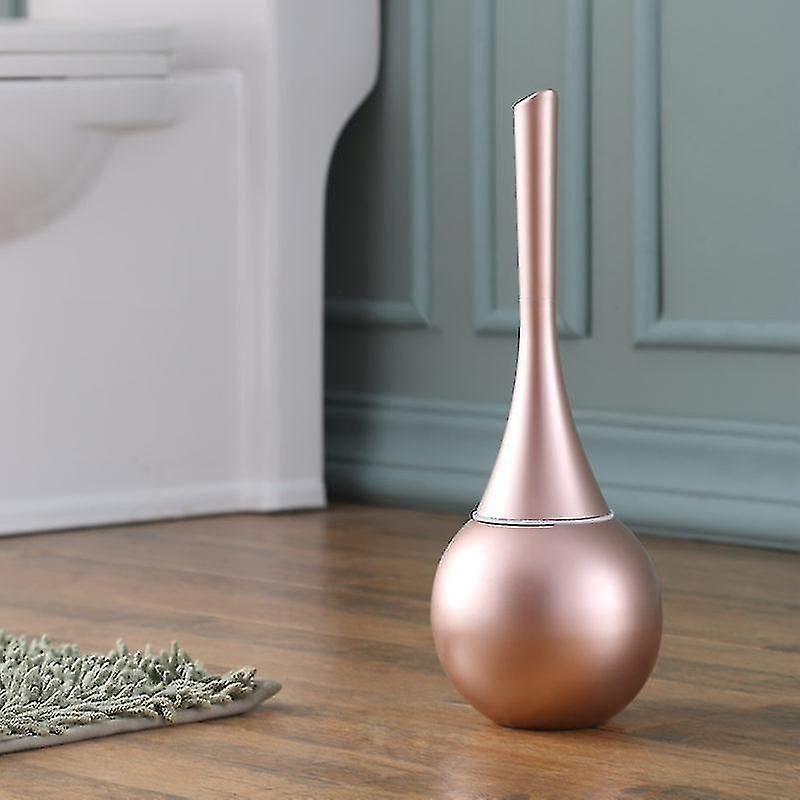 Wc-bürste Aus Edelstahl Mit Silikonborsten, Roségoldfarben