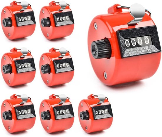 8-teiliges Set Handzähler, Mechanische Zähler Mit 4 Ziffern, Ideal Für Coaching, Golf-scoring Und Meetings.