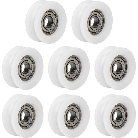 Weiße Lagerrollen 0,24 X 0,94 X 0,35 Zoll Für Schiebetüren