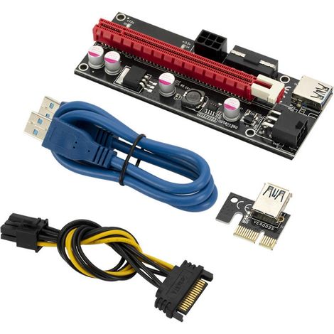 Pcie 009s Erweiterungskarte, Pcie 1x Auf 16x Usb 3.0 Stromversorgungsadapterkarte