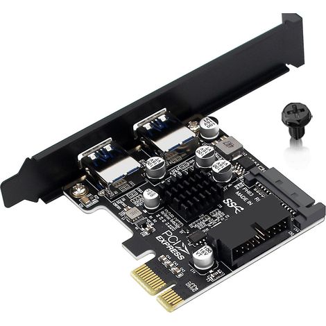 Pcie-zu-usb-3.0-erweiterungskarte Mit 2 Pci-e-usb-anschlüssen, Vl805-controller, 5 Gb