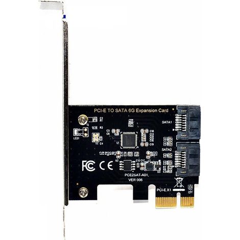 Pcie Zu Sata 3.0 2-port 6 Gbit/s Erweiterungskarte Für Sata Pci-e Festplatten (kompatibel Mit Windows 7/8/10 Und Linux)