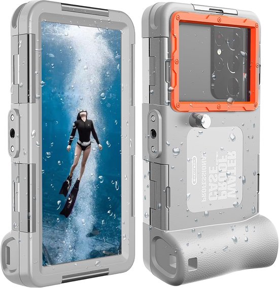 Unterwasser-handyhüllen Zum Schnorcheln Wasserdicht Geeignet Für Iphone 17 16 15 14 13 12 Pro Max Und Galaxy S25 S24 S23 S22 S21 Für Und Videos Grau