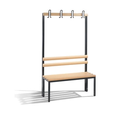 C+P Garderobenbank Basic, H1650xB1000xT403mm Farbe Gestell Schwarzgrau