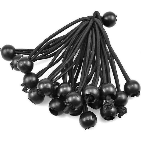 Packung Mit 20 Elastischen Gummispannern Mit Kugellager, Planenspannern, Schwarzem Gummi