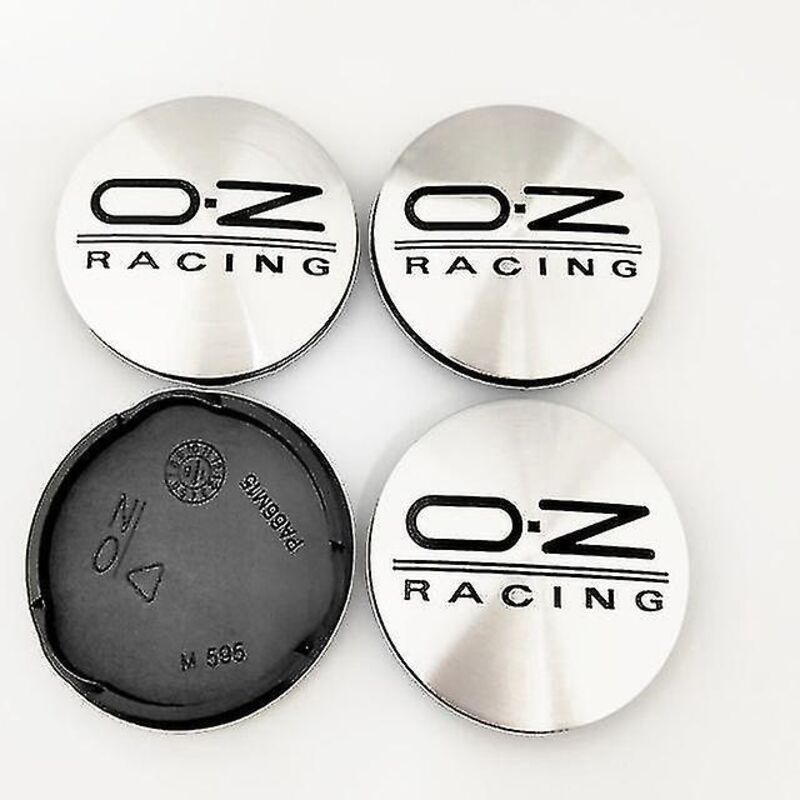 62-mm-radnabenkappen Für Oz Racing M595 Leichtmetallfelgen, Silber-schwarz.