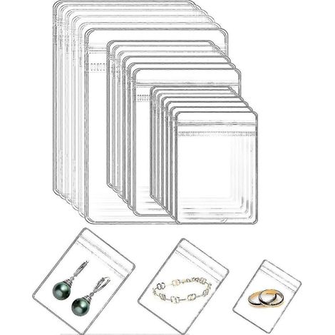 120 Transparente Schmuckbeutel Aus Kunststoff, Wiederverschließbar Und Selbstverriegelnd.