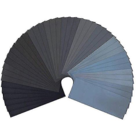 Packung Mit 42 Blatt Lanhu-schleifpapier, 23 X 9,3 Cm, Für Nass- Oder Trockenschleifen, Körnung 120-3000 (12 Blatt/körnung)