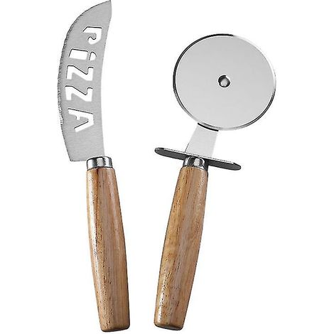 2 Pizzaschneider Mit Holzgriffen