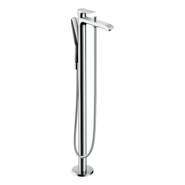 hansgrohe Fertigmontageset Metris Wannen-Einhebelmischer, bodenstehend, chrom