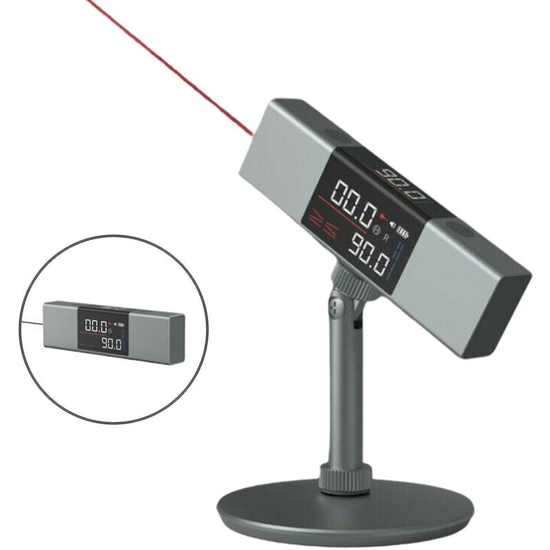 2-in-1 Laser-winkelmesser, Winkelmessung, Laser-nivelliergerät, Lineal, Usb-c-ladefunktion, Digitales Lasersignal Mit Ständer.