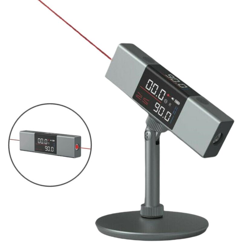 2-in-1 Laser-winkelmesser, Winkelmesser, Laser-wasserwaage, Lineal, Usb-c-ladefunktion, Dualer Digitaler Laser Mit Ständer.