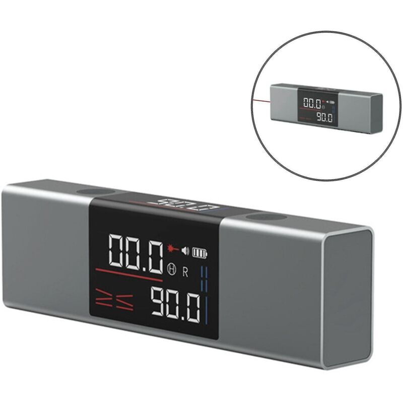 2-in-1 Laser-winkelmesser, Winkelmessung, Laser-nivelliergerät, Lineal, Usb-c-ladeanschluss, Digitales Lasersignal.