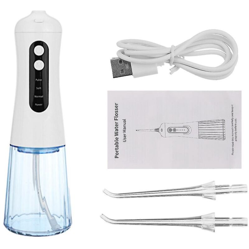 300-ml-usb-kabellose Munddusche, 4 Geschwindigkeitsstufen, 3 Interdentalreinigungsmodi