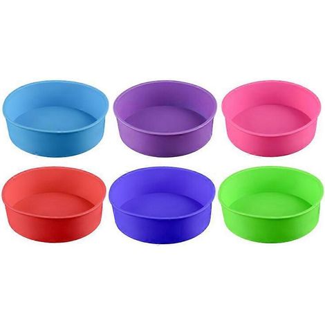 Runde Silikon-kuchenform, 15 Cm (6 Zoll), Bpa-frei, Antihaftbeschichtet (farbe Zufällig)