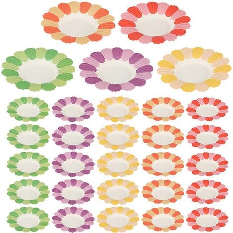 100 Einweg-partyteller, Dekorative Papiertortenteller – 13 X 13 Cm