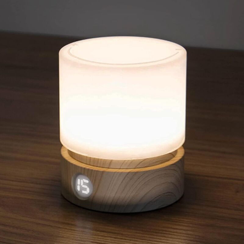 Timer-nachtlicht, Nachttischlampe, Ideal Zum Stillen, Helligkeit Einstellbar, Batteriebetrieben, Warmes Licht
