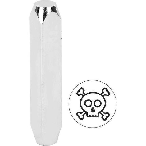 6 Mm (1/4") Stempel Aus Kohlenstoffstahl Zur Herstellung Von Schmuck Und Leder- Oder Holzartikeln (totenkopfmotiv)