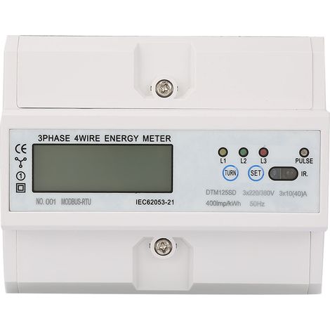 Dreiphasen-digitalstromzähler, 10–40 A, 220/380 V, Mit Lcd-display Zur Verbrauchsmessung
