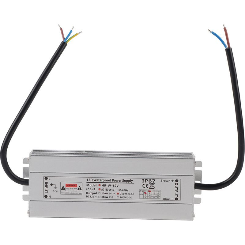 250w Ip67 Wasserdichter Led-netzteil-transformator-treiber (12v 20,8a Hrw-12v250w)