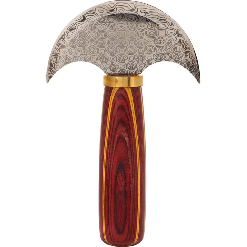 Runde Ledermesser Mit Hochharter, Scharfer Klinge Und Poliertem Holzgriff Für Heimwerker Und Den Hausgebrauch