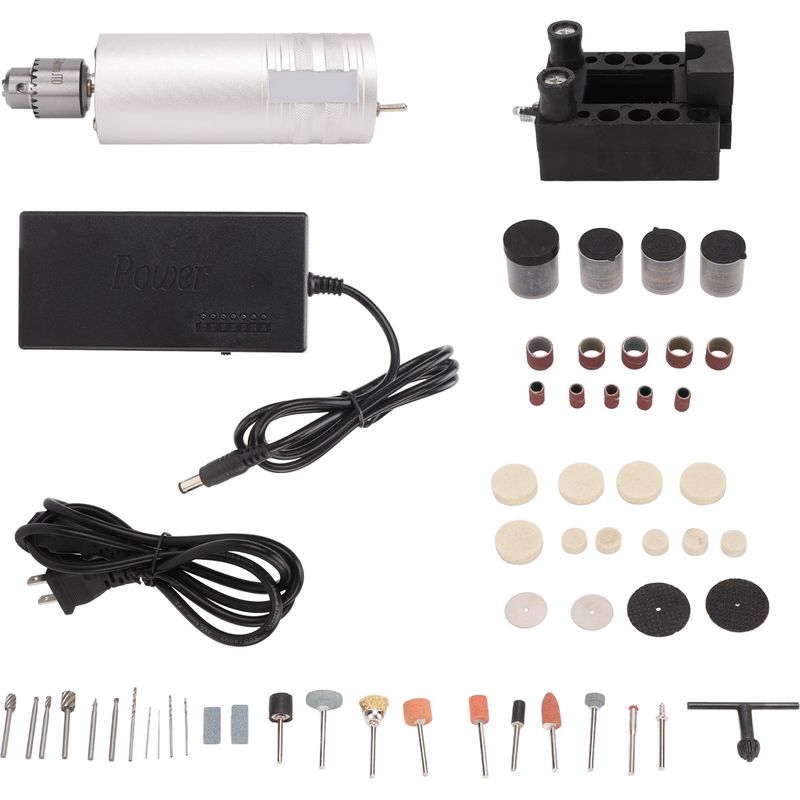 Miniatur-elektrobohrmaschine Für Holz, Stein Und Metall – Diy-set Zum Gravieren, Bohren Und Polieren – 100–240-v-netzteil Mit Us-stecker