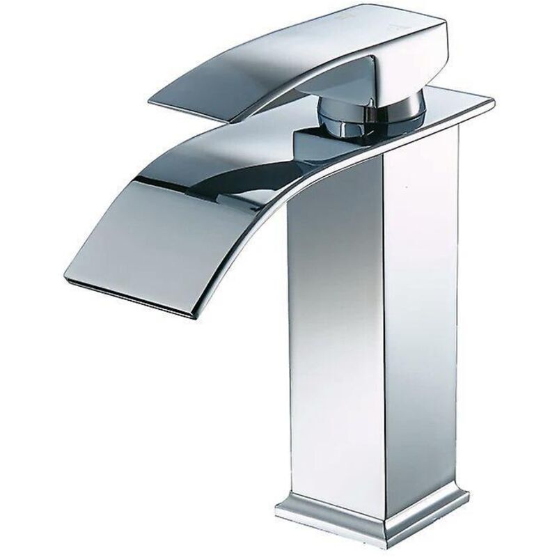 Kupferwaschtischarmatur Mit Wasserfalldesign Und Erhöhtem Becken