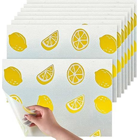 Set Mit 8 Schutzmatten Für Kühlschrankschubladen Und Küchenschränke, Abwaschbar, Aus Eva, Klebstofffrei, Leicht Zuzuschneiden.