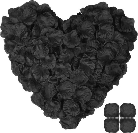 1200 Stück Rosenblätter Künstliche Rosenblätter Künstliche Blumen Seidenrosen Seidenblumen Konfetti Für Hochzeitsdekoration Party Romantischen Schwarz