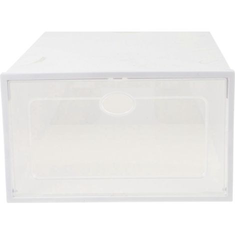 Transparente Schuhbox Aus Kunststoff, Schubladentyp – 35 X 24 Cm – Beige